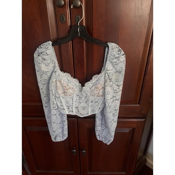 v chapman Tops - v chapman Delphine lace light blue cashmere sz xxs sz 00